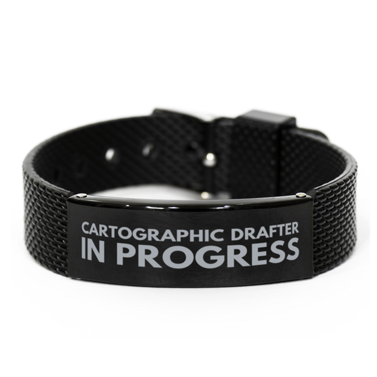 Inspirational Cartographic Drafter Black Shark Mesh Bracelet, Cartographic Drafter In Progress, Best Graduation Gifts for Students