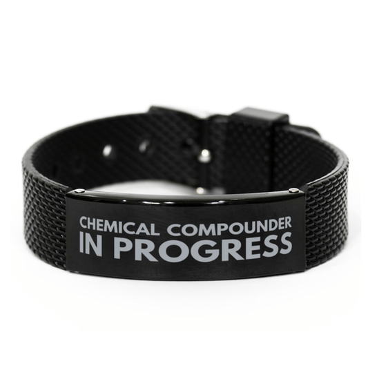 Inspirational Chemical Compounder Black Shark Mesh Bracelet, Chemical Compounder In Progress, Best Graduation Gifts for Students