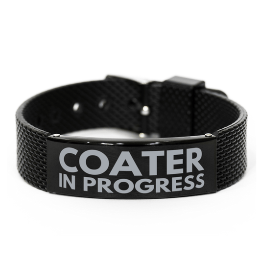 Inspirational Coater Black Shark Mesh Bracelet, Coater In Progress, Best Graduation Gifts for Students