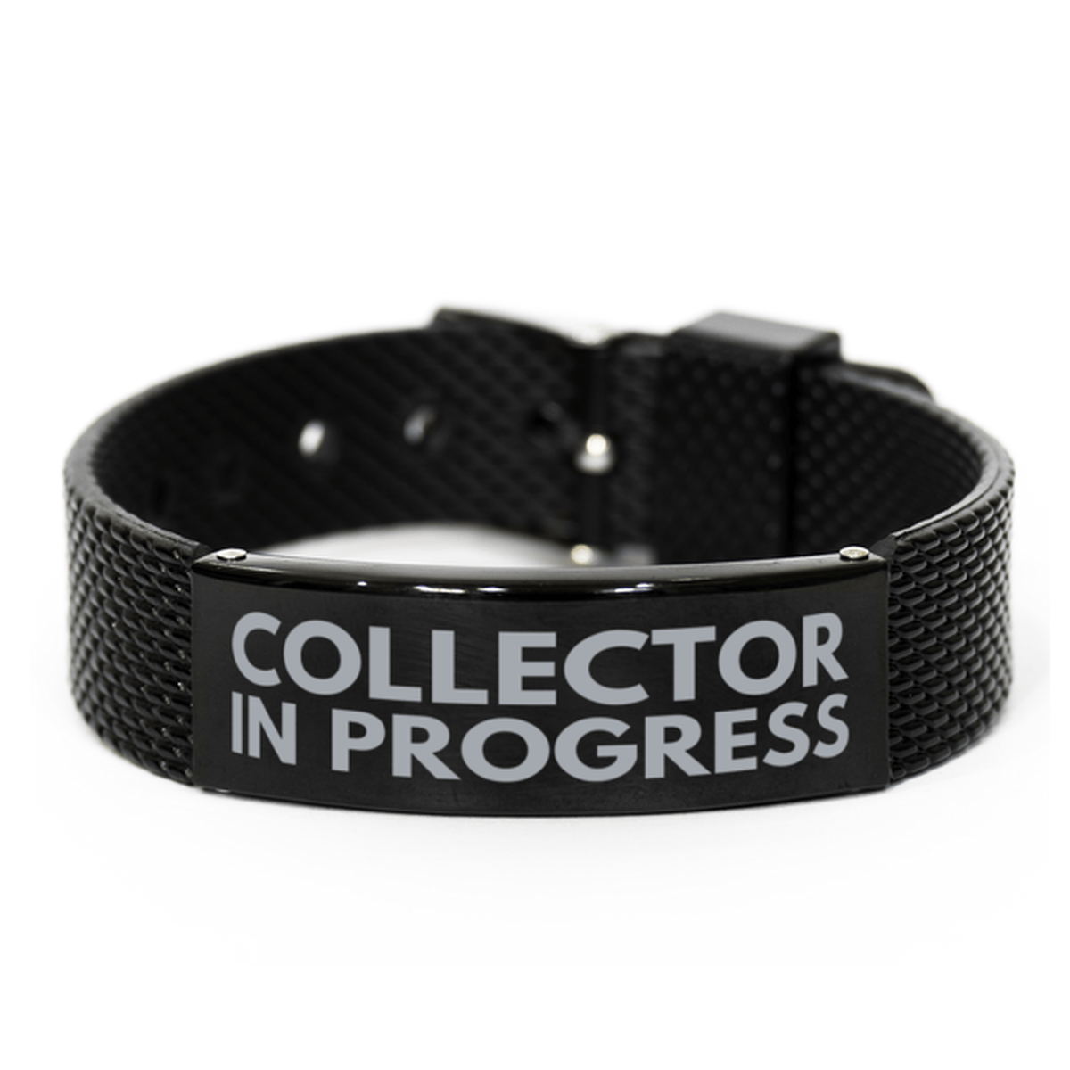 Inspirational Collector Black Shark Mesh Bracelet, Collector In Progress, Best Graduation Gifts for Students