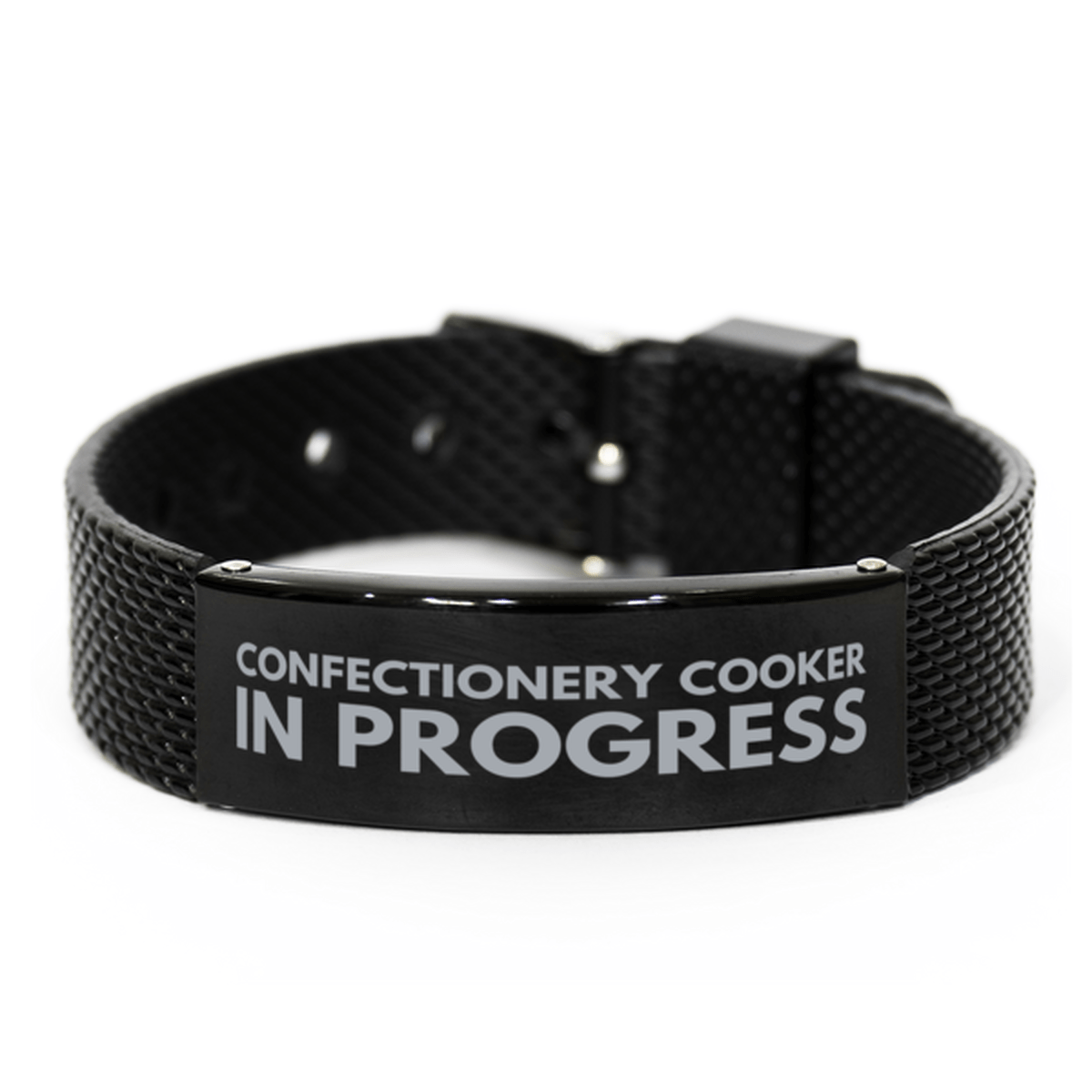 Inspirational Confectionery Cooker Black Shark Mesh Bracelet, Confectionery Cooker In Progress, Best Graduation Gifts for Students