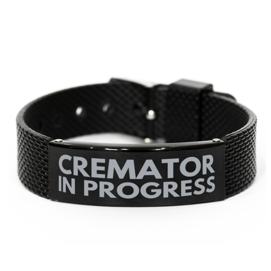 Inspirational Cremator Black Shark Mesh Bracelet, Cremator In Progress, Best Graduation Gifts for Students