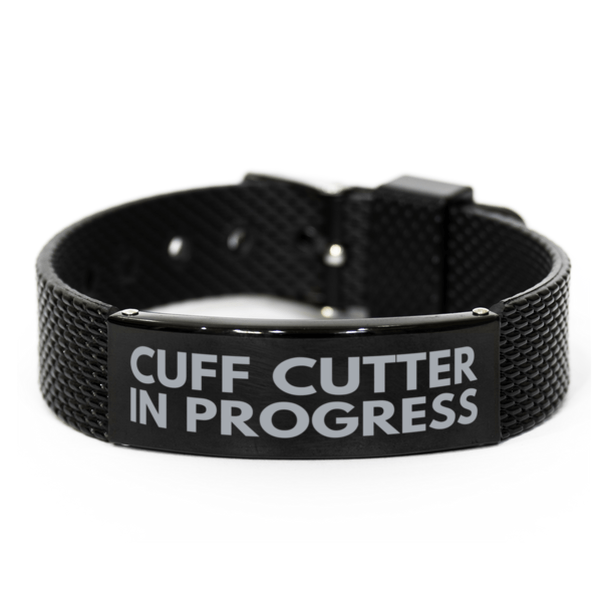 Inspirational Cuff Cutter Black Shark Mesh Bracelet, Cuff Cutter In Progress, Best Graduation Gifts for Students