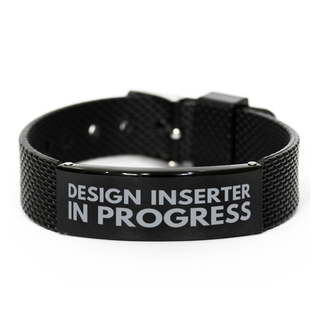 Inspirational Design Inserter Black Shark Mesh Bracelet, Design Inserter In Progress, Best Graduation Gifts for Students