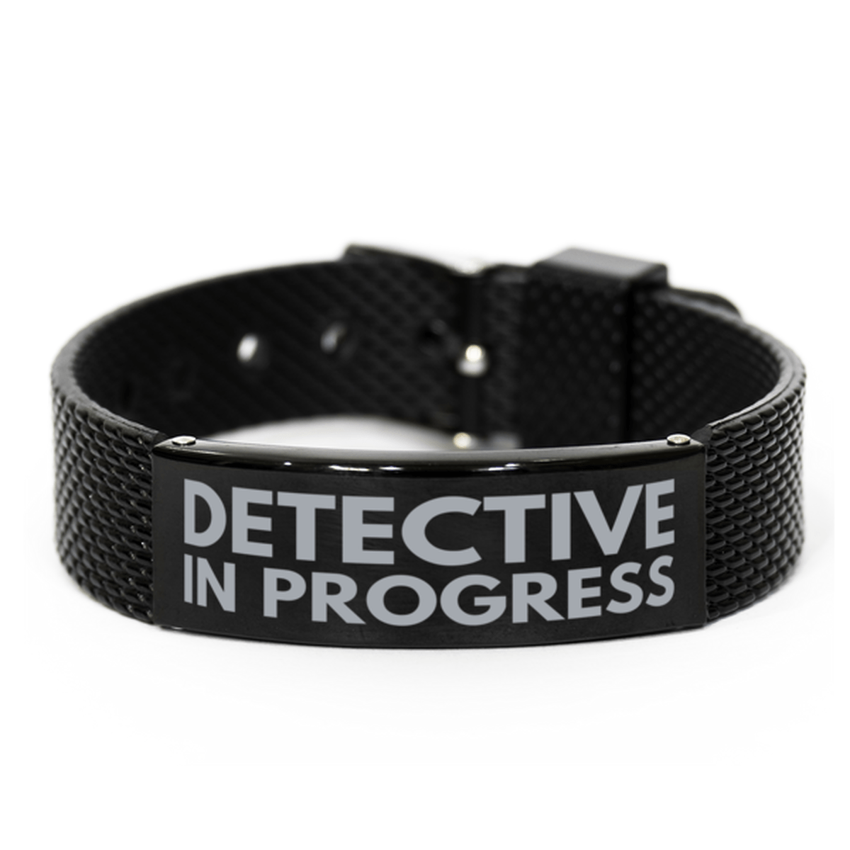 Inspirational Detective Black Shark Mesh Bracelet, Detective In Progress, Best Graduation Gifts for Students