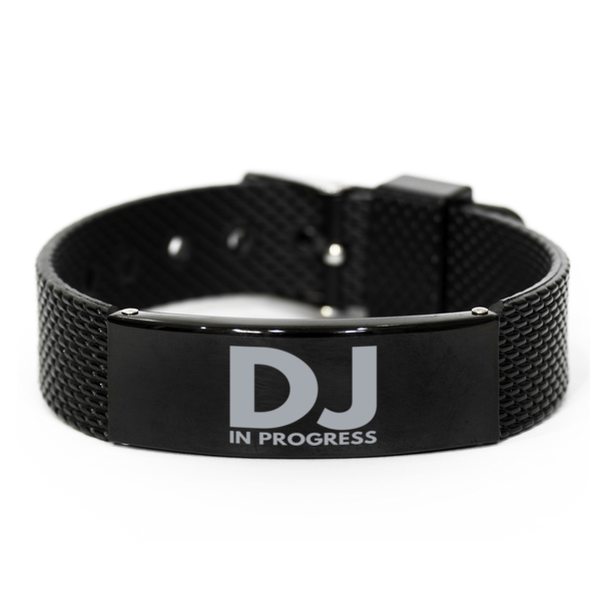 Inspirational Dj Black Shark Mesh Bracelet, Dj In Progress, Best Graduation Gifts for Students