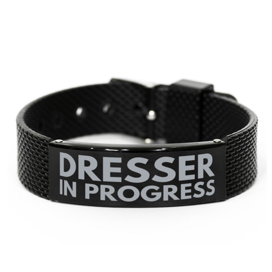 Inspirational Dresser Black Shark Mesh Bracelet, Dresser In Progress, Best Graduation Gifts for Students