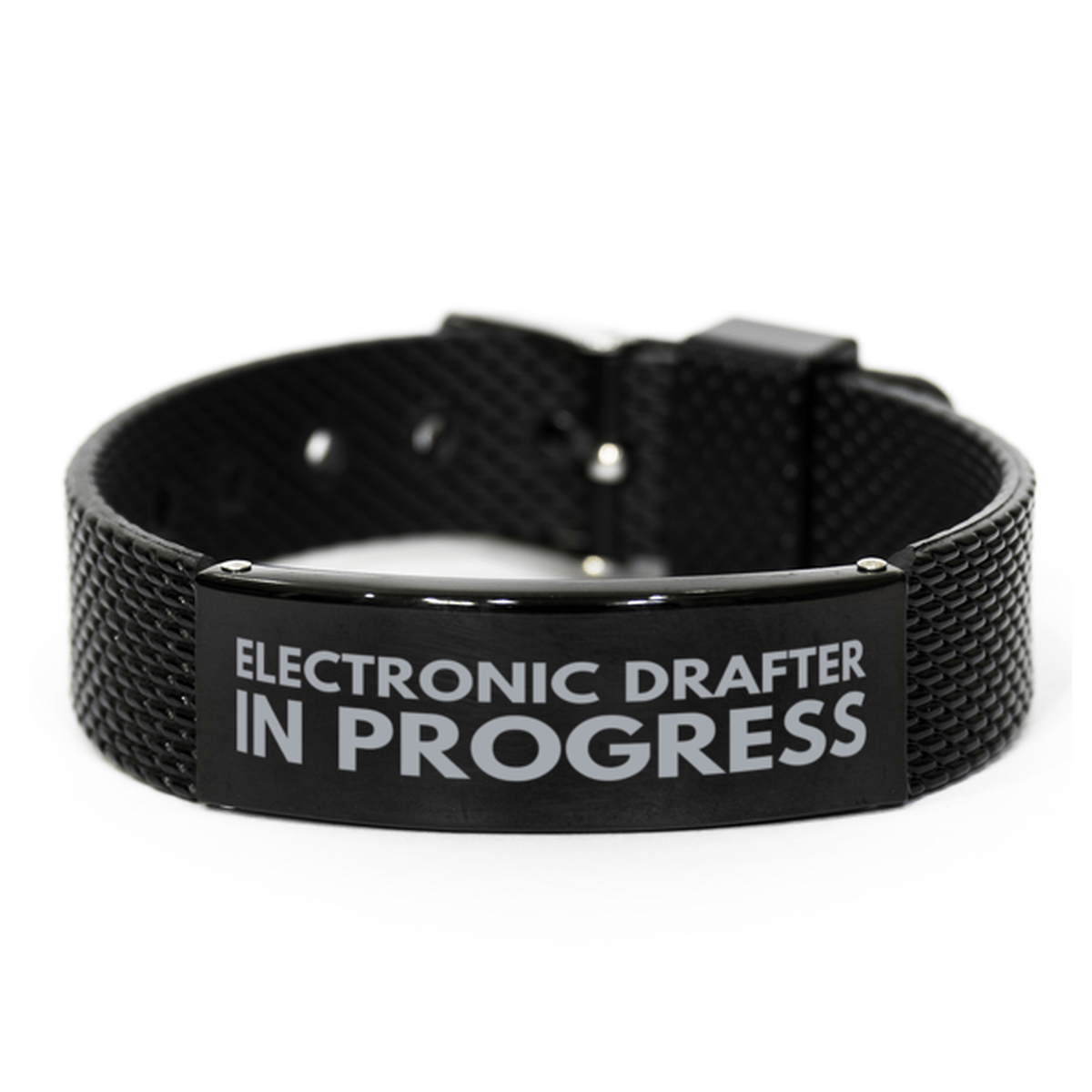 Inspirational Electronic Drafter Black Shark Mesh Bracelet, Electronic Drafter In Progress, Best Graduation Gifts for Students