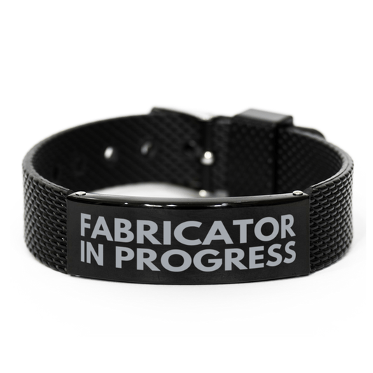 Inspirational Fabricator Black Shark Mesh Bracelet, Fabricator In Progress, Best Graduation Gifts for Students