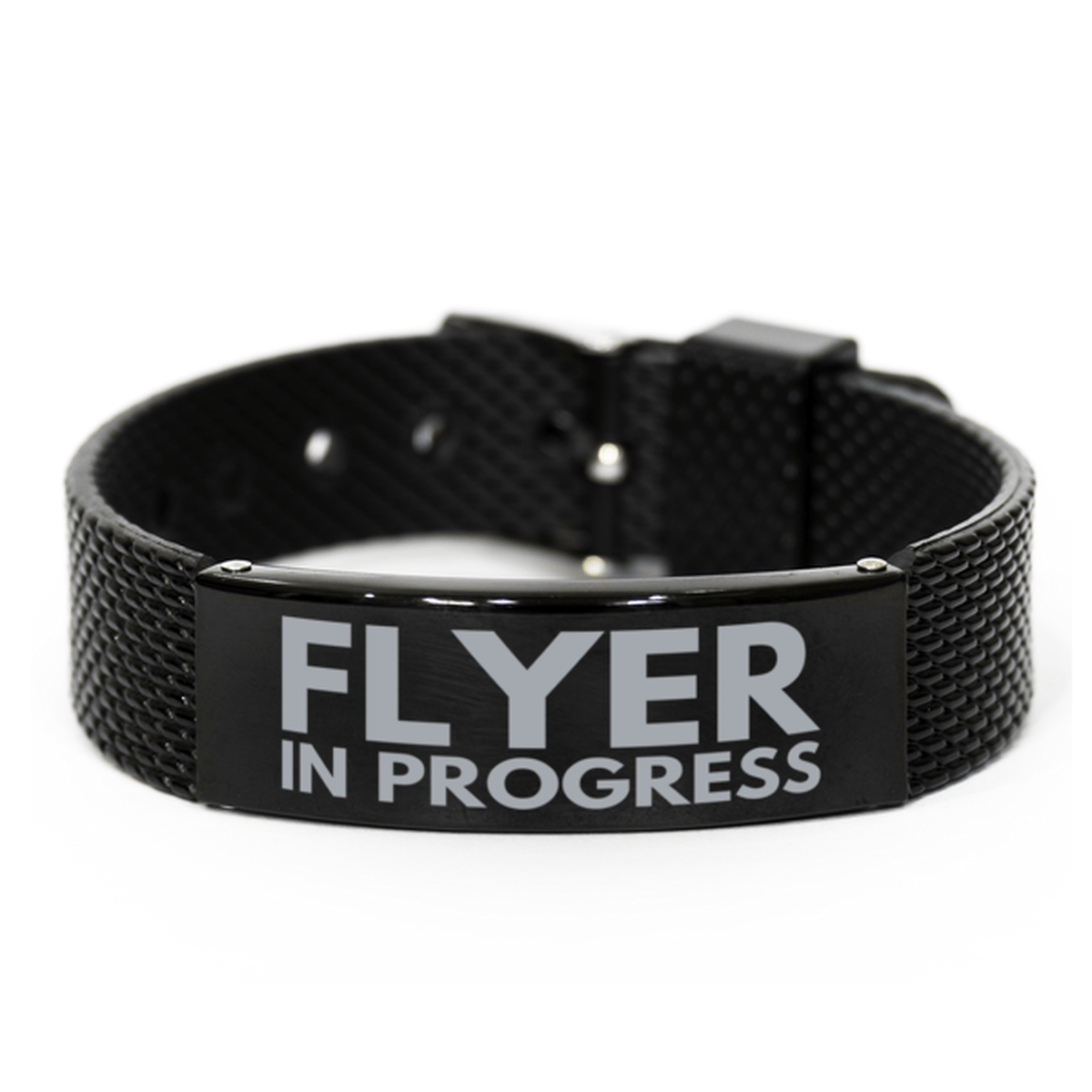 Inspirational Flyer Black Shark Mesh Bracelet, Flyer In Progress, Best Graduation Gifts for Students