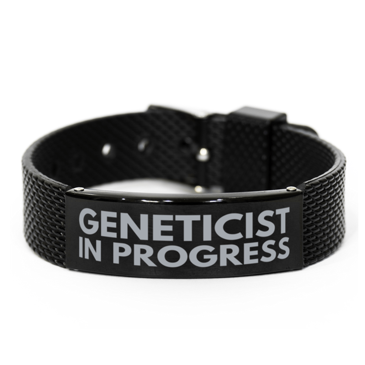 Inspirational Geneticist Black Shark Mesh Bracelet, Geneticist In Progress, Best Graduation Gifts for Students