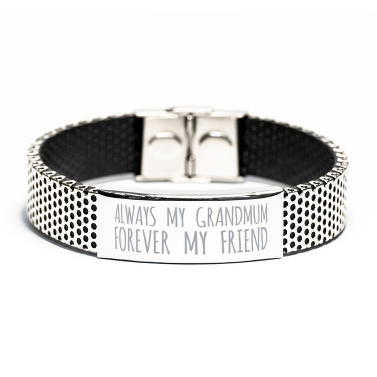 Inspirational Grandmum Stainless Steel Bracelet, Always My Grandmum Forever My Friend, Best Birthday Gifts for Grandmum