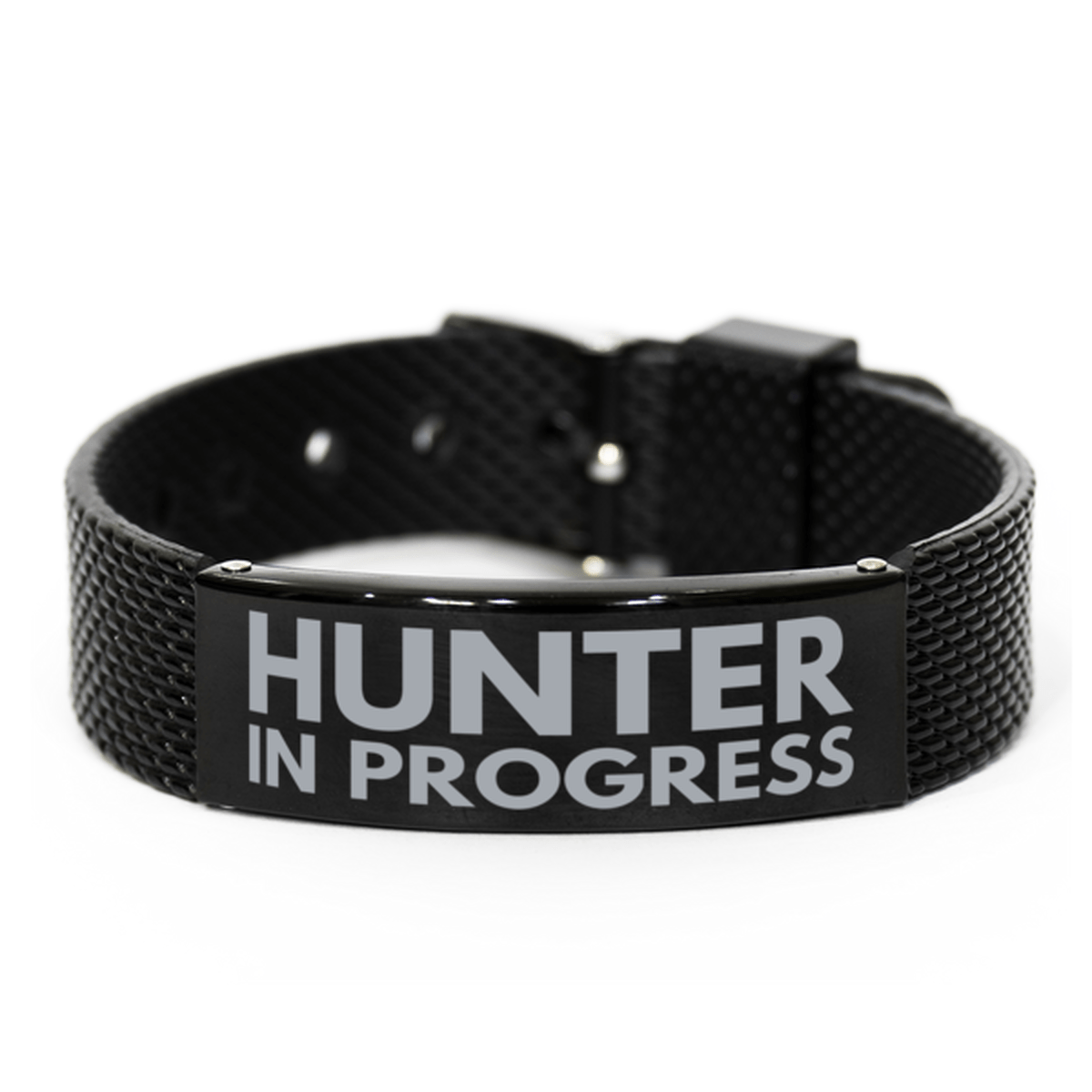 Inspirational Hunter Black Shark Mesh Bracelet, Hunter In Progress, Best Graduation Gifts for Students