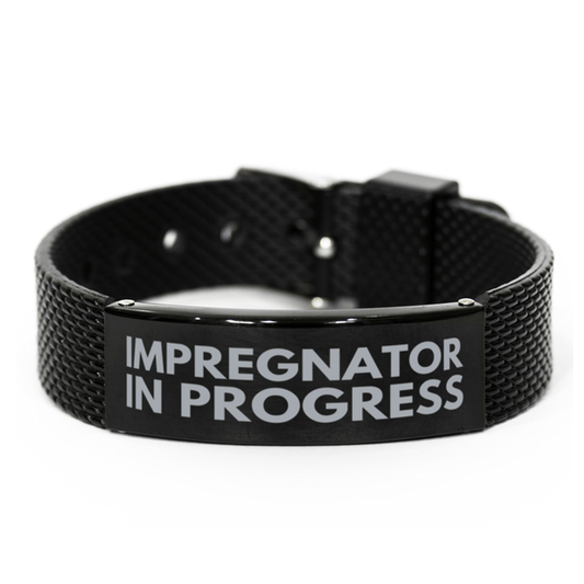 Inspirational Impregnator Black Shark Mesh Bracelet, Impregnator In Progress, Best Graduation Gifts for Students