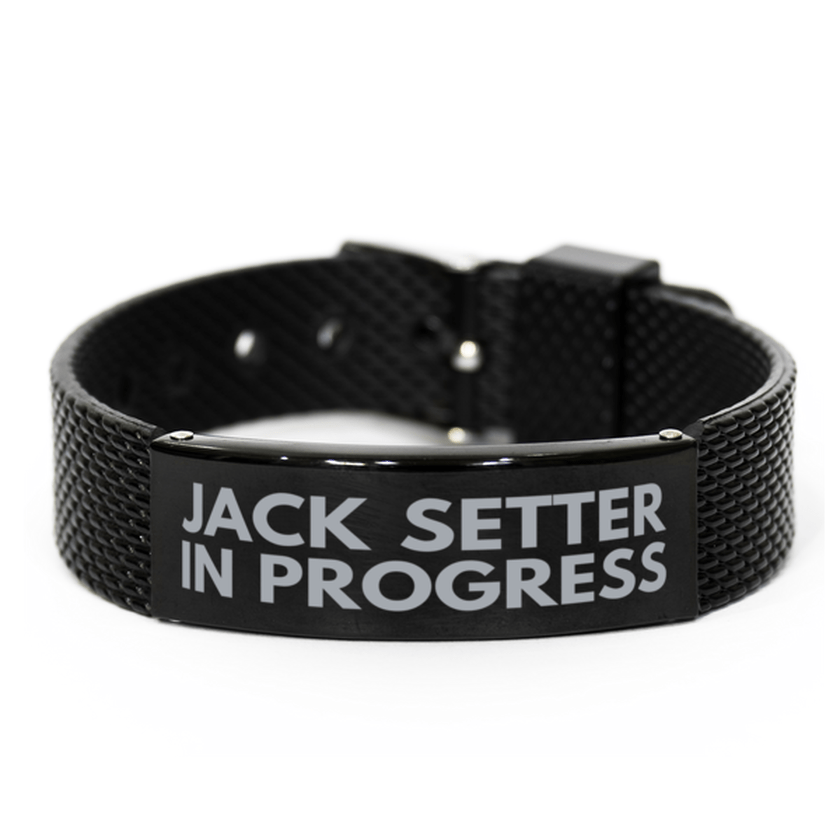 Inspirational Jack Setter Black Shark Mesh Bracelet, Jack Setter In Progress, Best Graduation Gifts for Students