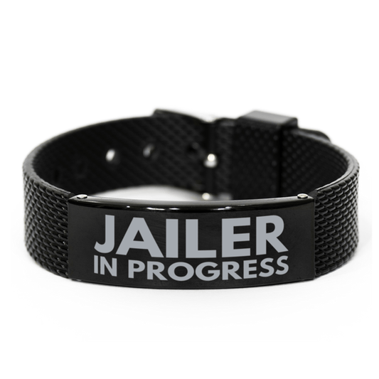 Inspirational Jailer Black Shark Mesh Bracelet, Jailer In Progress, Best Graduation Gifts for Students