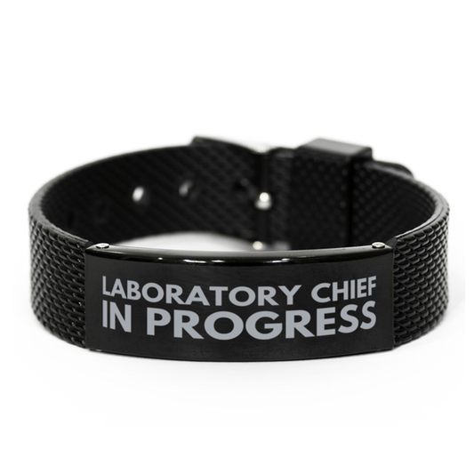 Inspirational Laboratory Chief Black Shark Mesh Bracelet, Laboratory Chief In Progress, Best Graduation Gifts for Students