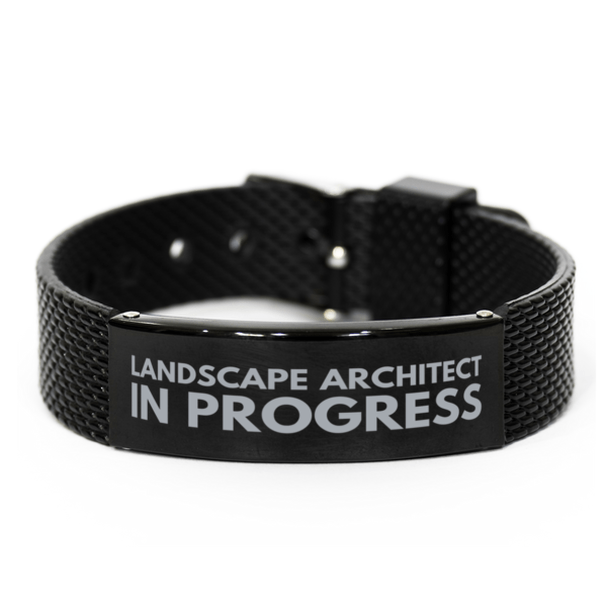 Inspirational Landscape Architect Black Shark Mesh Bracelet, Landscape Architect In Progress, Best Graduation Gifts for Students