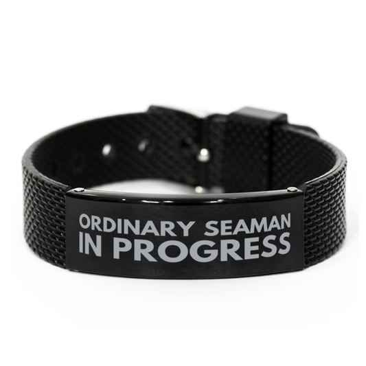 Inspirational Ordinary Seaman Black Shark Mesh Bracelet, Ordinary Seaman In Progress, Best Graduation Gifts for Students