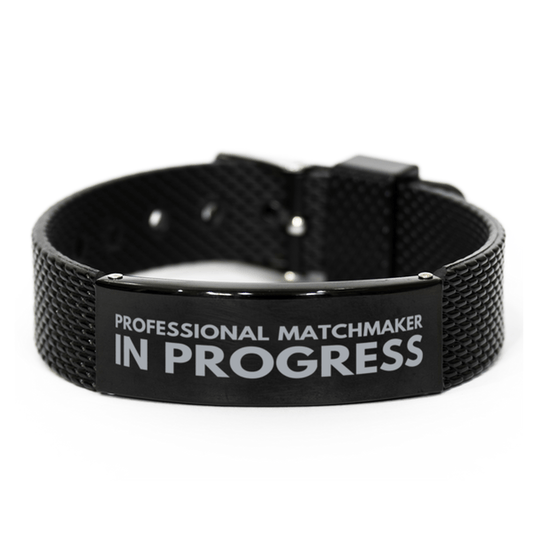 Inspirational Professional Matchmaker Black Shark Mesh Bracelet, Professional Matchmaker In Progress, Best Graduation Gifts for Students