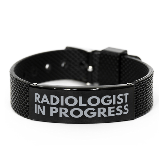 Inspirational Radiologist Black Shark Mesh Bracelet, Radiologist In Progress, Best Graduation Gifts for Students