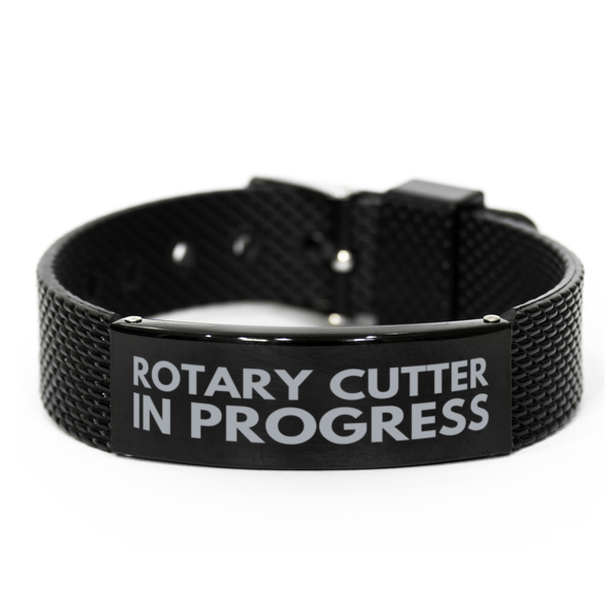 Inspirational Rotary Cutter Black Shark Mesh Bracelet, Rotary Cutter In Progress, Best Graduation Gifts for Students