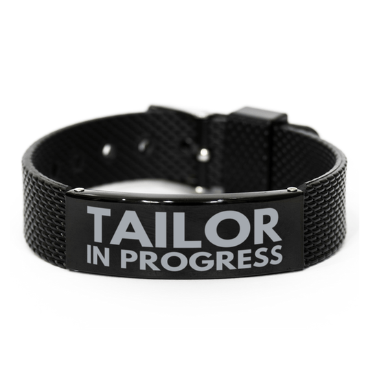 Inspirational Tailor Black Shark Mesh Bracelet, Tailor In Progress, Best Graduation Gifts for Students