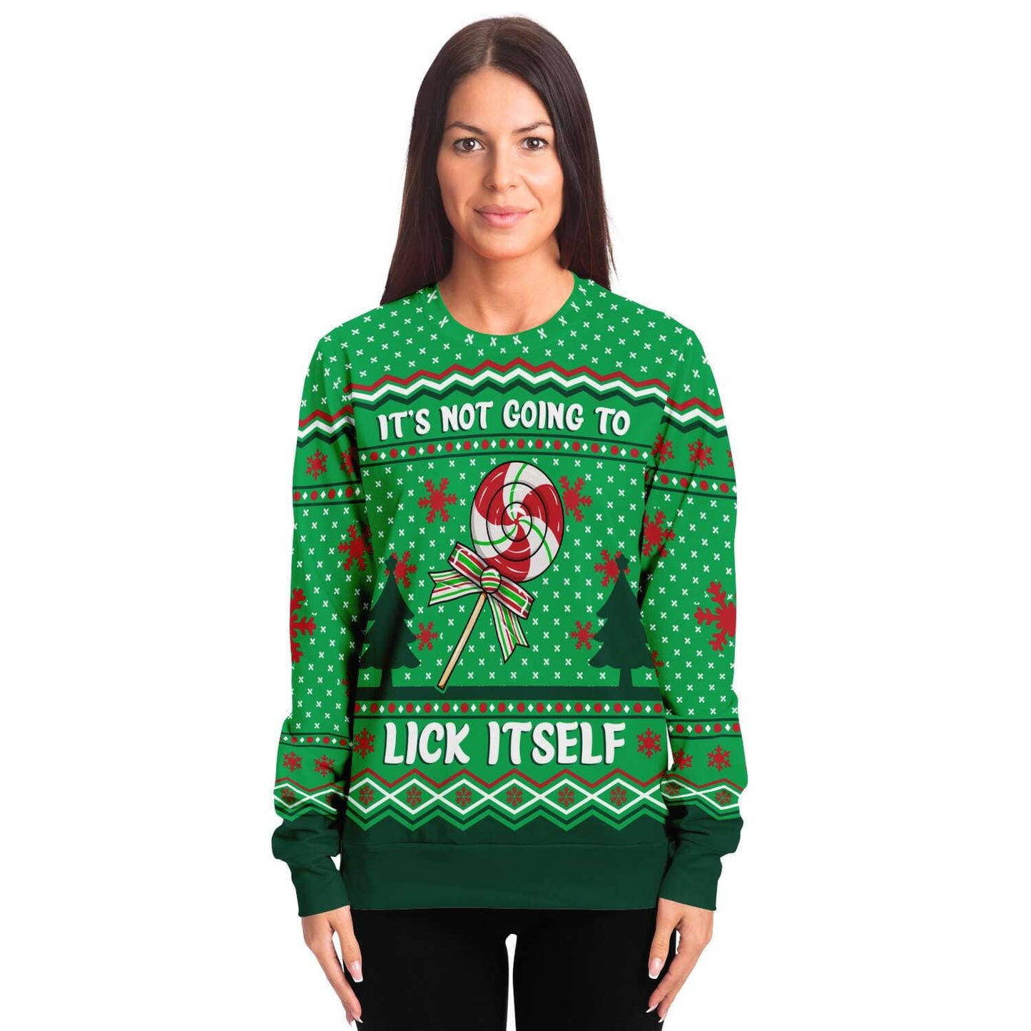 It's Not Going to Lick Itself - Funny Inappropriate Ugly Christmas Sweater (Sweatshirt)