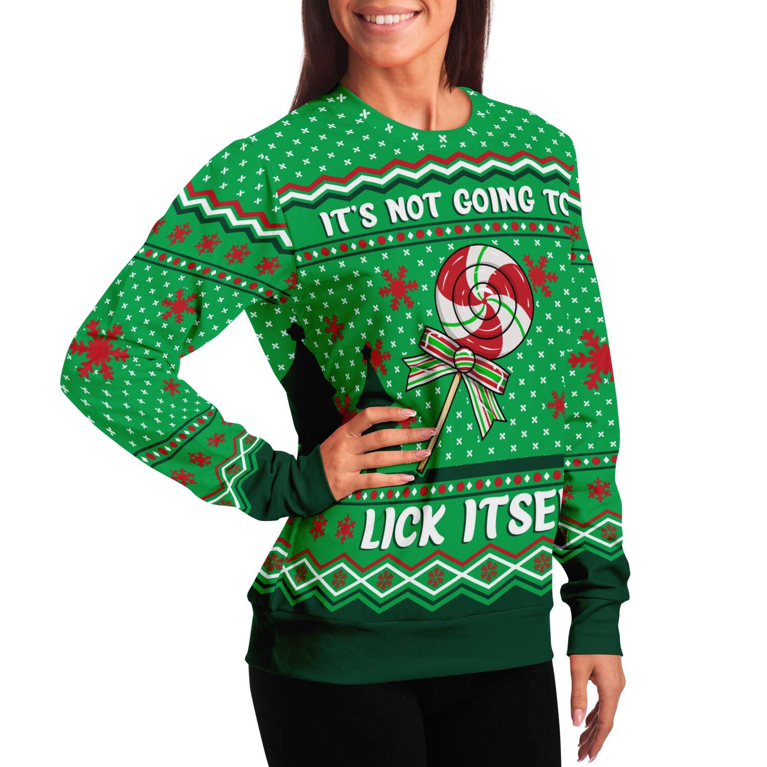 It's Not Going to Lick Itself - Funny Inappropriate Ugly Christmas Sweater (Sweatshirt)