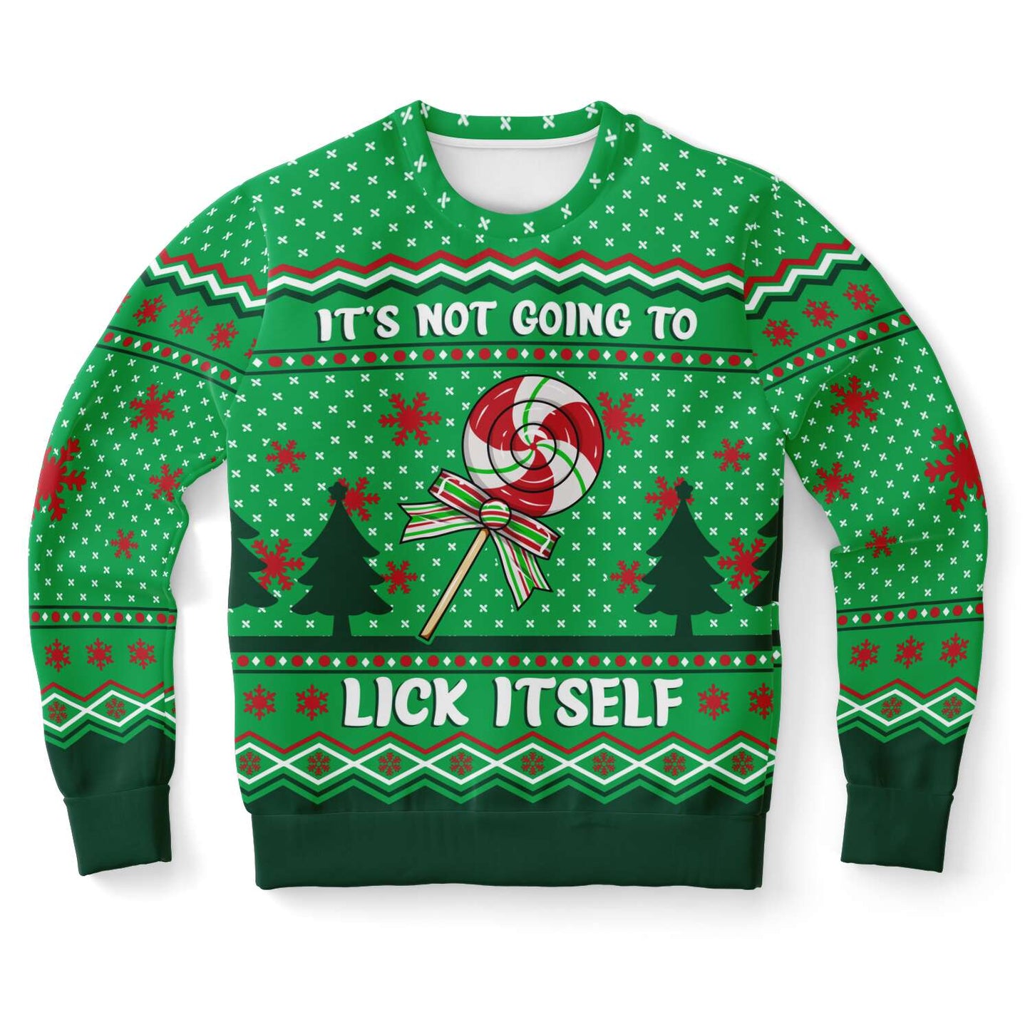 It's Not Going to Lick Itself - Funny Inappropriate Ugly Christmas Sweater (Sweatshirt) XS