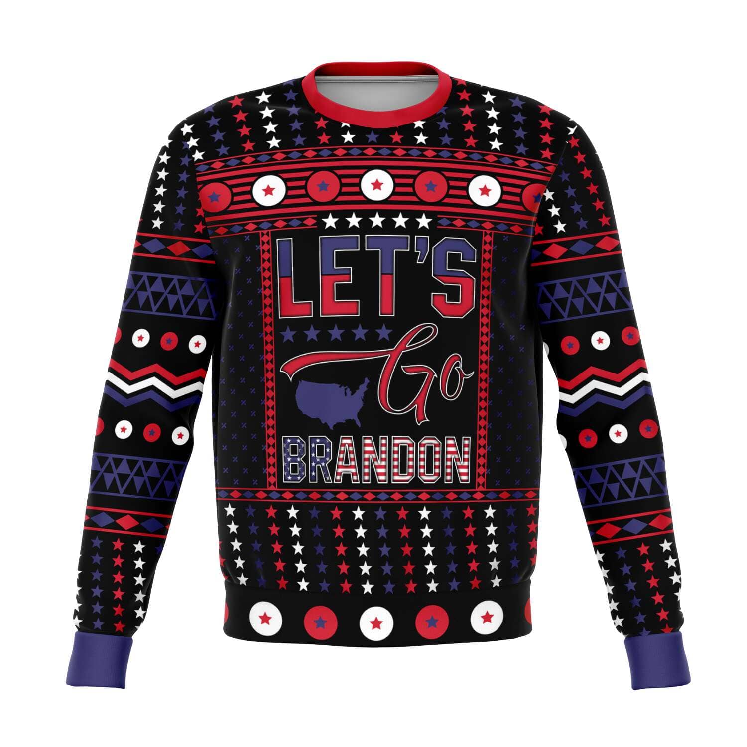 Let's Go Brandon - Funny Anti-Biden Republican Ugly Christmas Sweater (Sweatshirt)