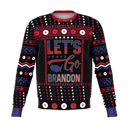 Let's Go Brandon - Funny Anti-Biden Republican Ugly Christmas Sweater (Sweatshirt)