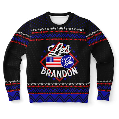 Let's Go Brandon - Funny Anti-Biden Republican Ugly Christmas Sweater (Sweatshirt) XS