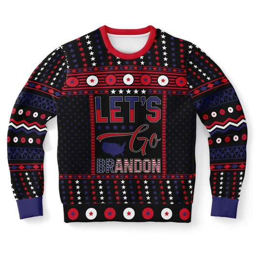 Let's Go Brandon - Funny Anti-Biden Republican Ugly Christmas Sweater (Sweatshirt) XS