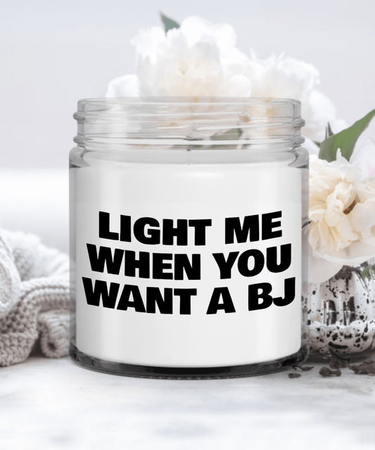 Light for BJ, Funny Candle Gift for Boyfriend or Husband, Birthday Anniversary Valentine's Day Christmas Candle