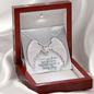 Memorial Gift - Condolence Gift - Sympathy Gift - Angel Remembrance Necklace - Bereavement Gift Mahogany Style Luxury Box (w/LED)