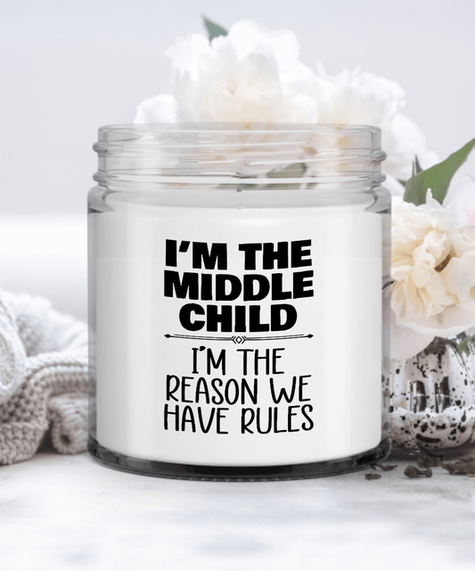 Middle Child Candle Funny Gift for Middle Brother Sister Sibling Candle