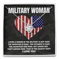 Military Woman Gift - Necklace for Army, Navy, Marine, Coast Guard, Air Force Veteran Wife or Girlfriend