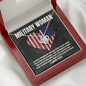 Military Woman Gift - Necklace for Army, Navy, Marine, Coast Guard, Air Force Veteran Wife or Girlfriend