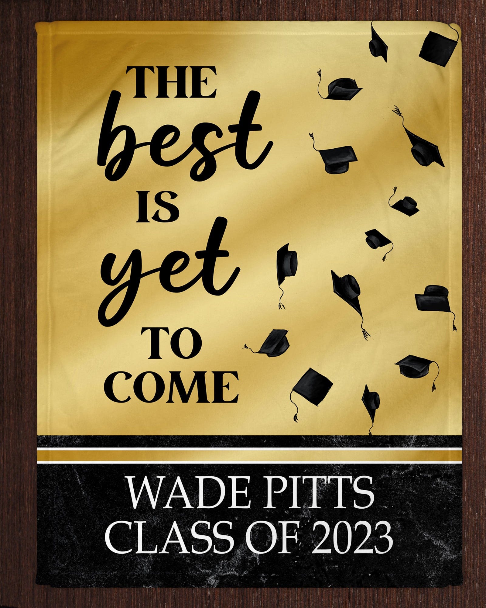 Personalized Graduation Blanket - The Best Is Yet to Come - Custom Name Class of 2023