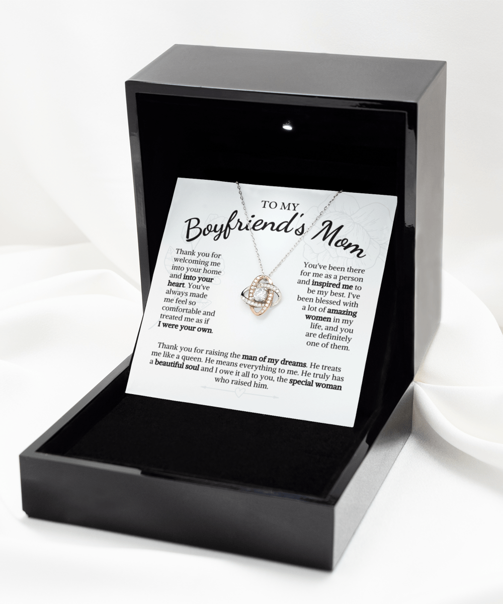 Boyfriend Mom Gifts from Girlfriend, To My Boyfriend Mom Necklace, Mothers Day Gifts for Boyfriend’s Mom, Christmas Gift for Boyfriend Mom
