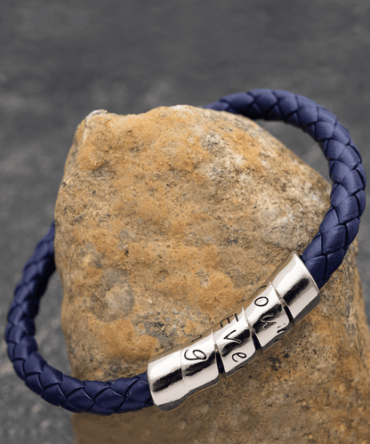 Gift for Son Vegan Leather Bracelet - Graduation Gift for Son - Son Birthday Gift- Son Wedding Gift - Motivational Gifts for Son