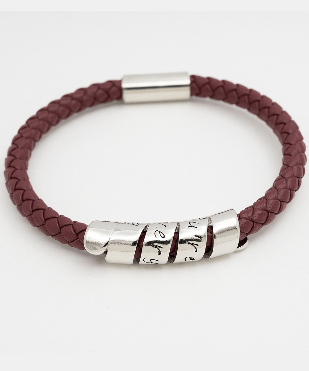 Apology Gift For Man - I'm Sorry Gift For Him - Vegan Leather Mens Bracelet - Forgiveness Gift For Boyfriend - Forgive Me Gift For Husband