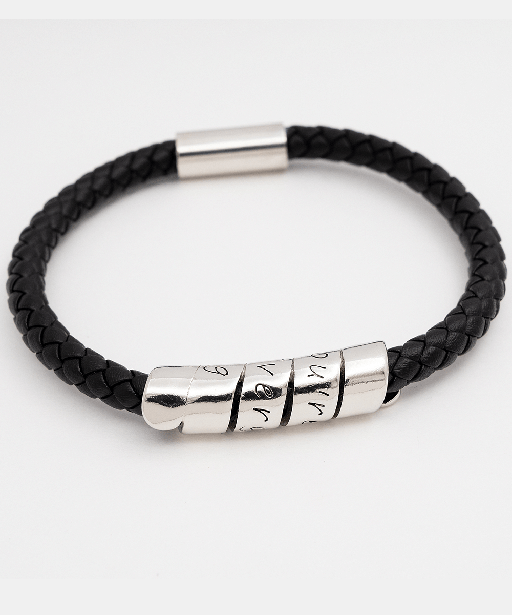 Gift for Son Vegan Leather Bracelet - Graduation Gift for Son - Son Birthday Gift- Son Wedding Gift - Motivational Gifts for Son