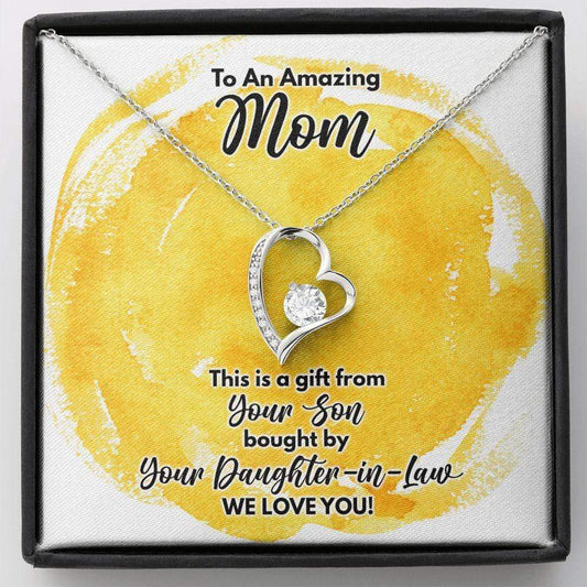Mother-In-Law Necklace - From Daugher-In-Law - Funny MIL Gift - Mother of the Groom Heart Gift