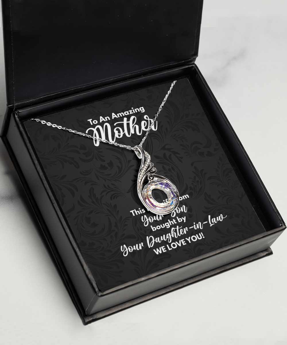 Mother-In-Law Necklace - Funny Gift for Mother-In-Law - MIL Jewelry from Son Bought by Daughter-In-Law