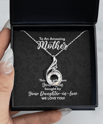 Mother-In-Law Necklace - Funny Gift for Mother-In-Law - MIL Jewelry from Son Bought by Daughter-In-Law