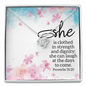 Motivational Proverbs 31:25 Necklace - Gift for Daughter, Wife, Sister - Christian Gift for Friend