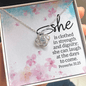 Motivational Proverbs 31:25 Necklace - Gift for Daughter, Wife, Sister - Christian Gift for Friend Two Toned Box