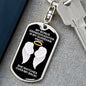 My Bonus Granddaughter Is My Guardian Angel Dog Tag Keychain - Watches Over My Back - Memorial Gift, Loss, Death, Sympathy Gift